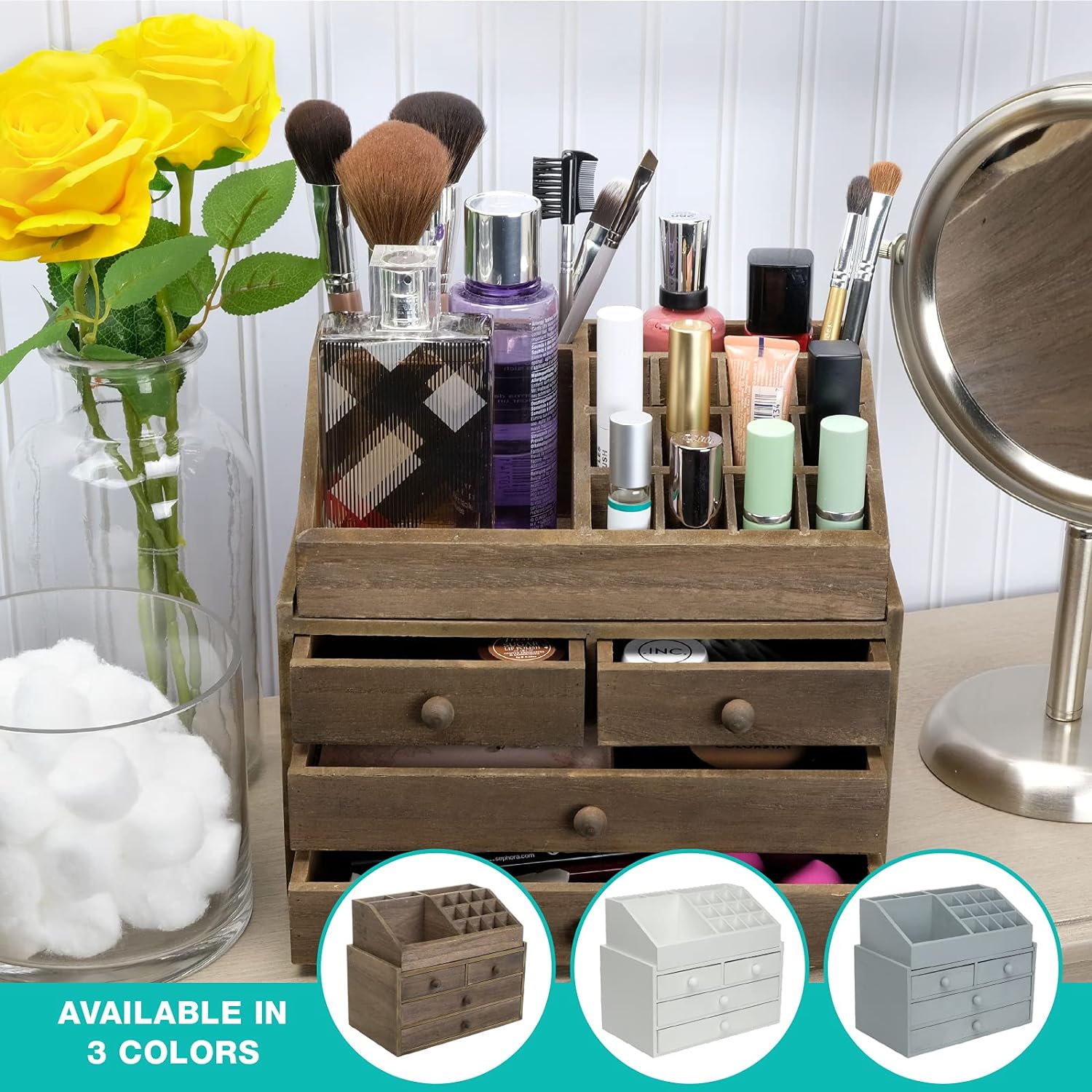 Wooden Makeup organizer